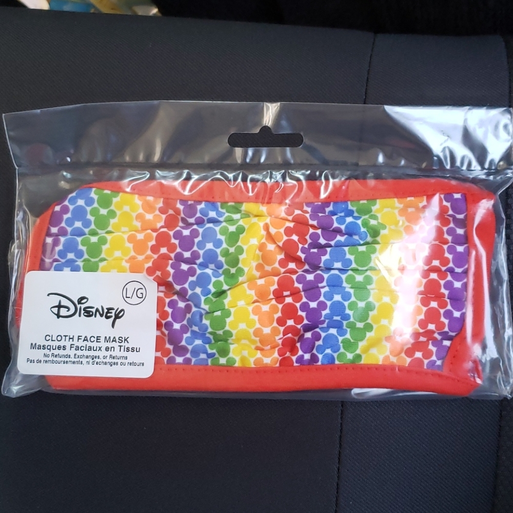 Rainbow Disney face mask